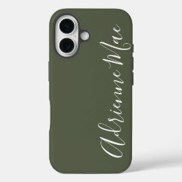 iPhone 16 Funda Camo Verde Simplemente Personalizada Case-Ma
