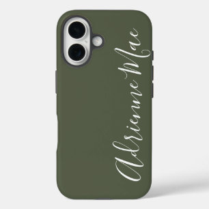iPhone 16 Funda Camo Verde Simplemente Personalizada Case-Ma