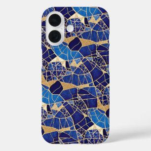 iPhone 16 Funda con patrón de oro kintsugi de Japón