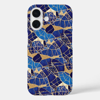 iPhone 16 Funda con patrón de oro kintsugi de Japón