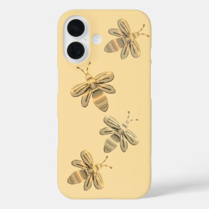 iPhone 16 Funda de abejas de oro