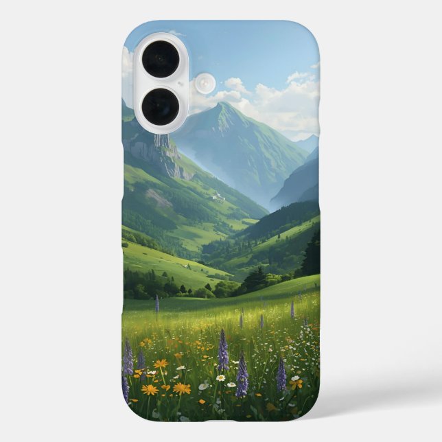 iPhone 16 Funda de Arte Natural Serene - Paisaje pintoresco (Reverso )