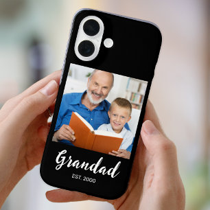 iPhone 16 Funda de foto con guión establecido de abuelo - Ca