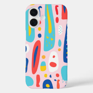 iPhone 16 Funda de teléfono colorida retro vintage Slim Shie