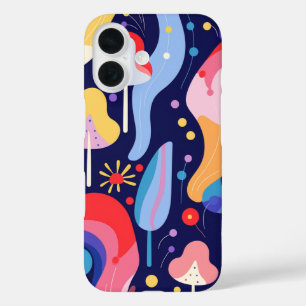 iPhone 16 Funda de teléfono colorida vintage pop delgada pro