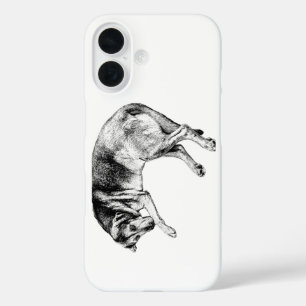 iPhone 16 Funda de teléfono con arte de perro Bloodhound en