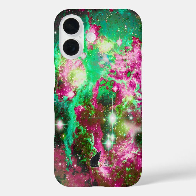 iPhone 16 Funda de teléfono con campo de estrellas luminosas (Reverso )