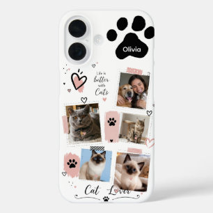 iPhone 16 Funda de teléfono con collage de fotos personaliza