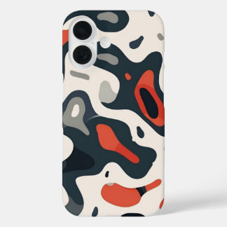 iPhone 16 Funda de teléfono con diseño de mapa topográfico a