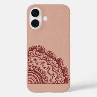 iPhone 16 Funda de teléfono con diseño de Mehndi