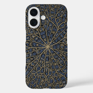 iPhone 16 Funda de teléfono con escritura en mosaico intrinc