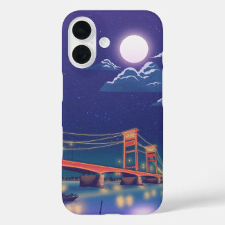 iPhone 16 funda de teléfono con estética nocturna