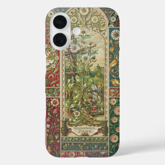 iPhone 16 Funda de teléfono con ilustración botánica vintage