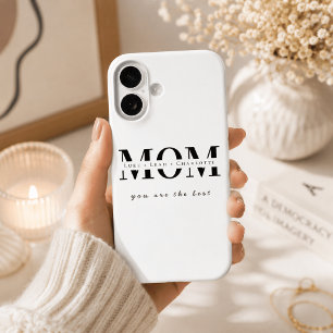 iPhone 16 Funda de teléfono con nombre de mamá personalizada