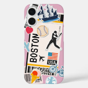 iPhone 16 Funda de teléfono con pase de embarque de aventura