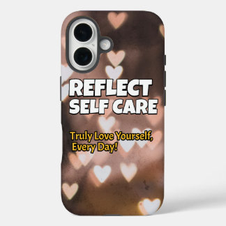 iPhone 16 Funda de teléfono con tema de autocuidado