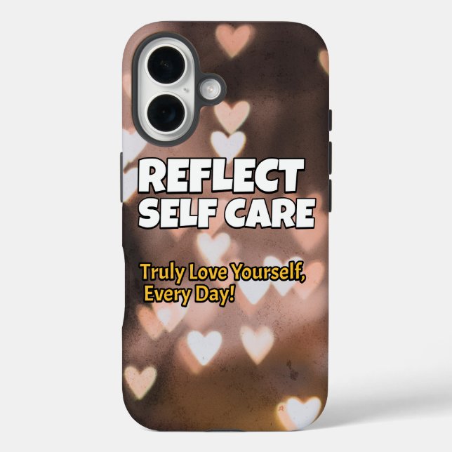 iPhone 16 Funda de teléfono con tema de autocuidado (Reverso )