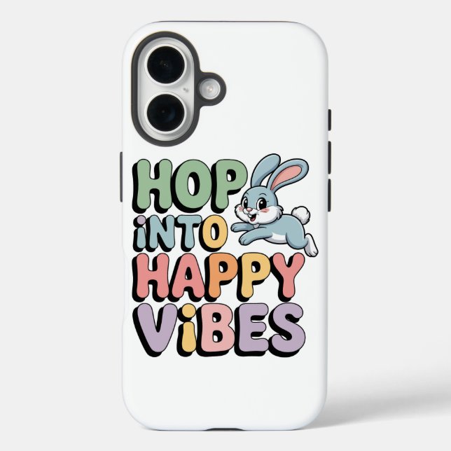 iPhone 16 Funda de teléfono conejito de Pascua Vibraciones F (Reverso )