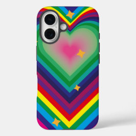 iPhone 16 Funda de teléfono de amor colorido
