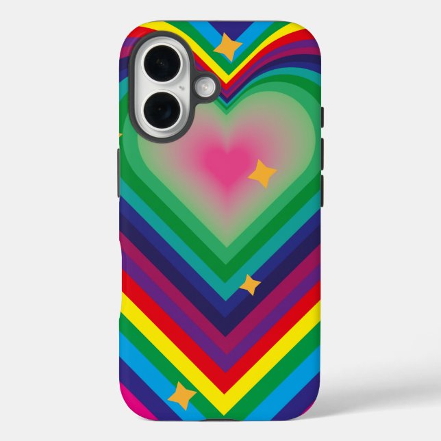 iPhone 16 Funda de teléfono de amor colorido (Reverso )