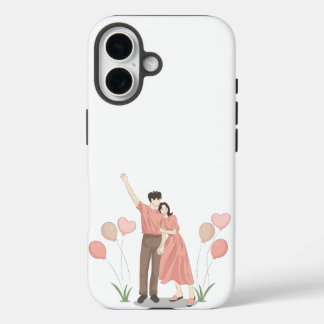 iPhone 16 Funda de teléfono de amor de pareja linda