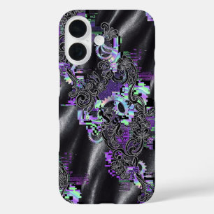 iPhone 16 Funda de teléfono de encaje con falla romántica ci