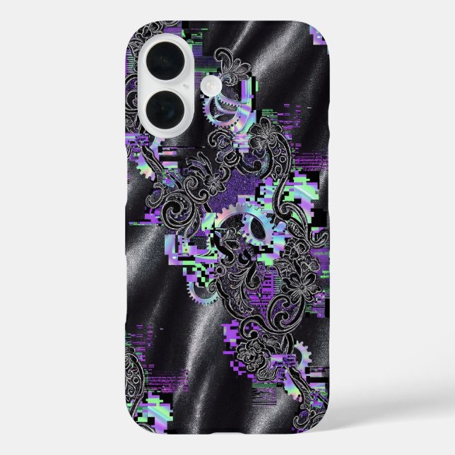 iPhone 16 Funda de teléfono de encaje con falla romántica ci (Reverso )