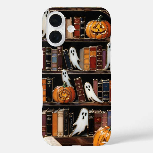 iPhone 16 Funda de teléfono de estantería de Halloween Fanta (Reverso )