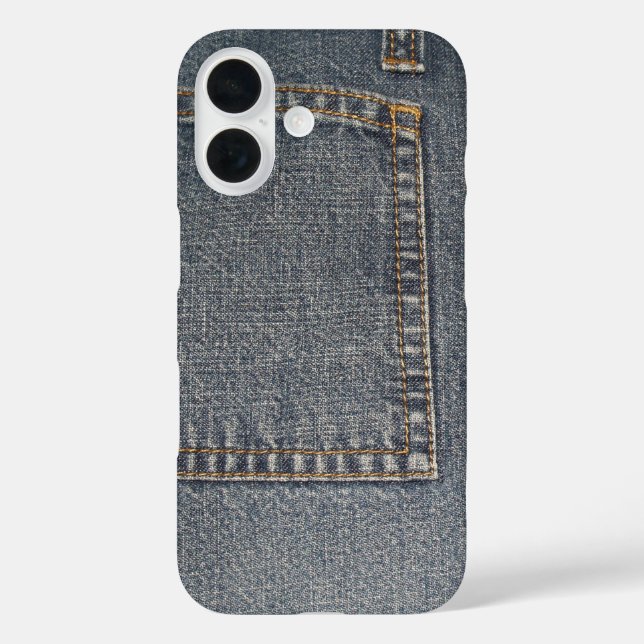 iPhone 16 Funda de teléfono de mezclilla (Reverso )
