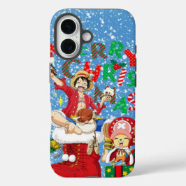 iPhone 16 Funda de teléfono de One Piece de Navidad