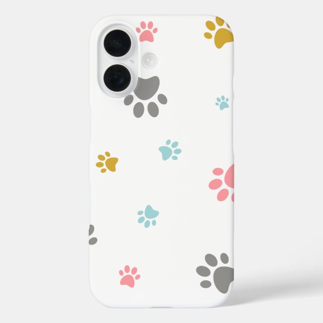 iPhone 16 Funda de teléfono de patas de gato lindas (Reverso )