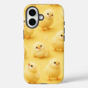 iPhone 16 Funda de teléfono de pollito bebé lindo - Amarillo