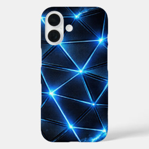 iPhone 16 Funda de teléfono de rejilla de energía geométrica