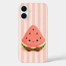 Funda de teléfono de sandía Kawaii adorable