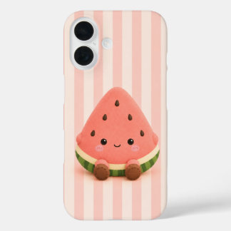 iPhone 16 Funda de teléfono de sandía Kawaii adorable