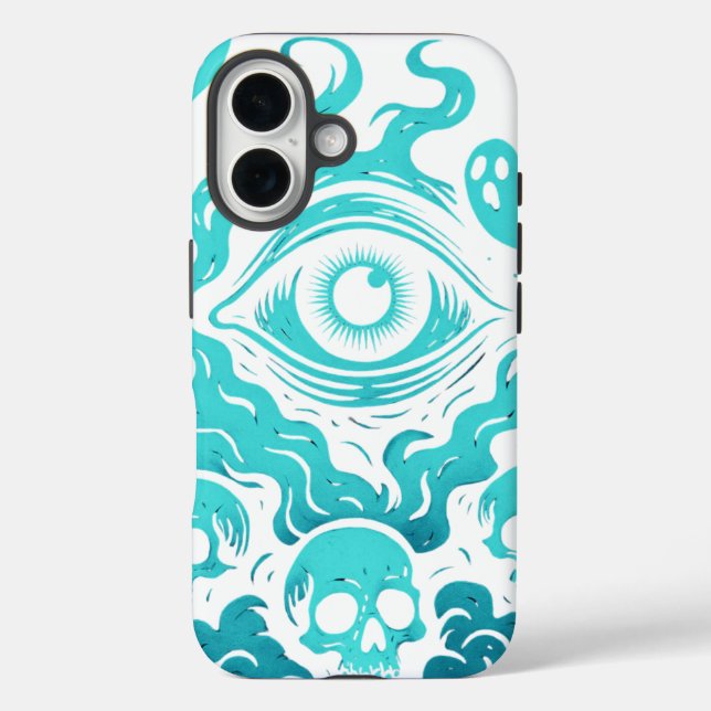 iPhone 16 Funda de teléfono de terror gótico Mystic Ghost Ey (Reverso )