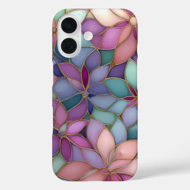 iPhone 16 Funda de teléfono de vidrio emplomado con estética (Reverso )