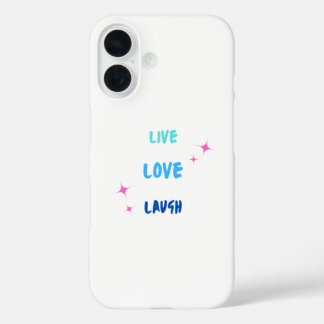 iPhone 16 Funda de teléfono de Vive ama ríe. 