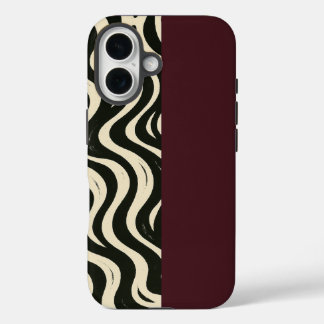 iPhone 16 Funda de teléfono dividida Burdeos