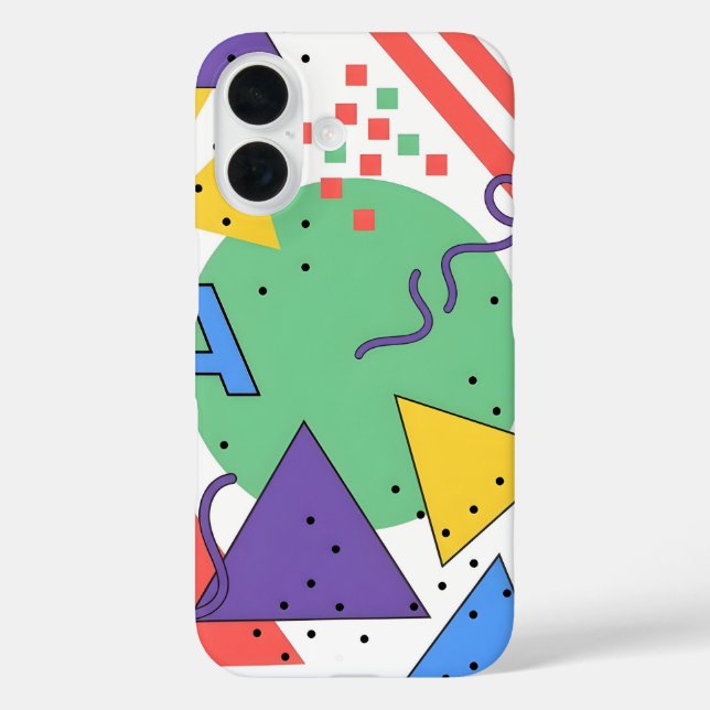 iPhone 16 Funda de teléfono estilo Memphis decoración dopami (Reverso )