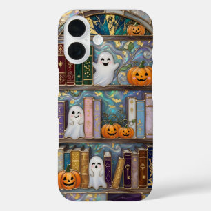 iPhone 16 Funda de teléfono fantasma de Halloween Estante de