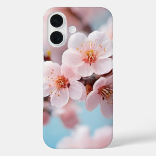 iPhone 16 Funda de teléfono mágico de flor de cerezo rosa