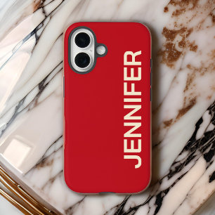iPhone 16 Funda de teléfono naranja personalizada, regalo de