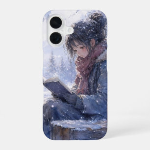 iPhone 16 Funda de teléfono para amante de libros de inviern