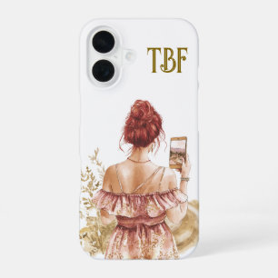 iPhone 16 Funda de teléfono para chica selfie trendy