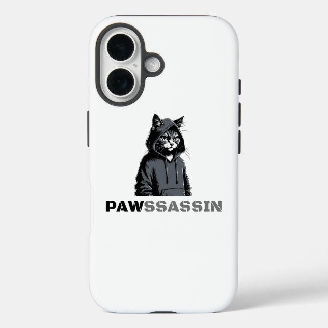 iPhone 16 Funda de teléfono para gato PAWSSASSIN (Reverso )