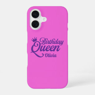 iPhone 16 Funda de teléfono para la reina del cumpleaños