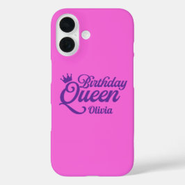 iPhone 16 Funda de teléfono para la reina del cumpleaños