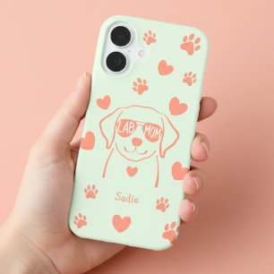 iPhone 16 Funda de teléfono para mamá de perro Labrador pers