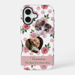 iPhone 16 Funda de teléfono para mamá gata con foto personal